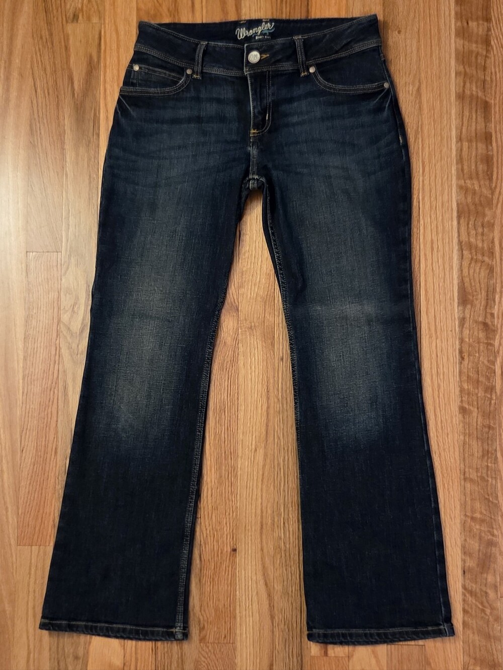 Wrangler Retro Sadie Low Rise Bootcut Jeans Dark Wash 9/10x30